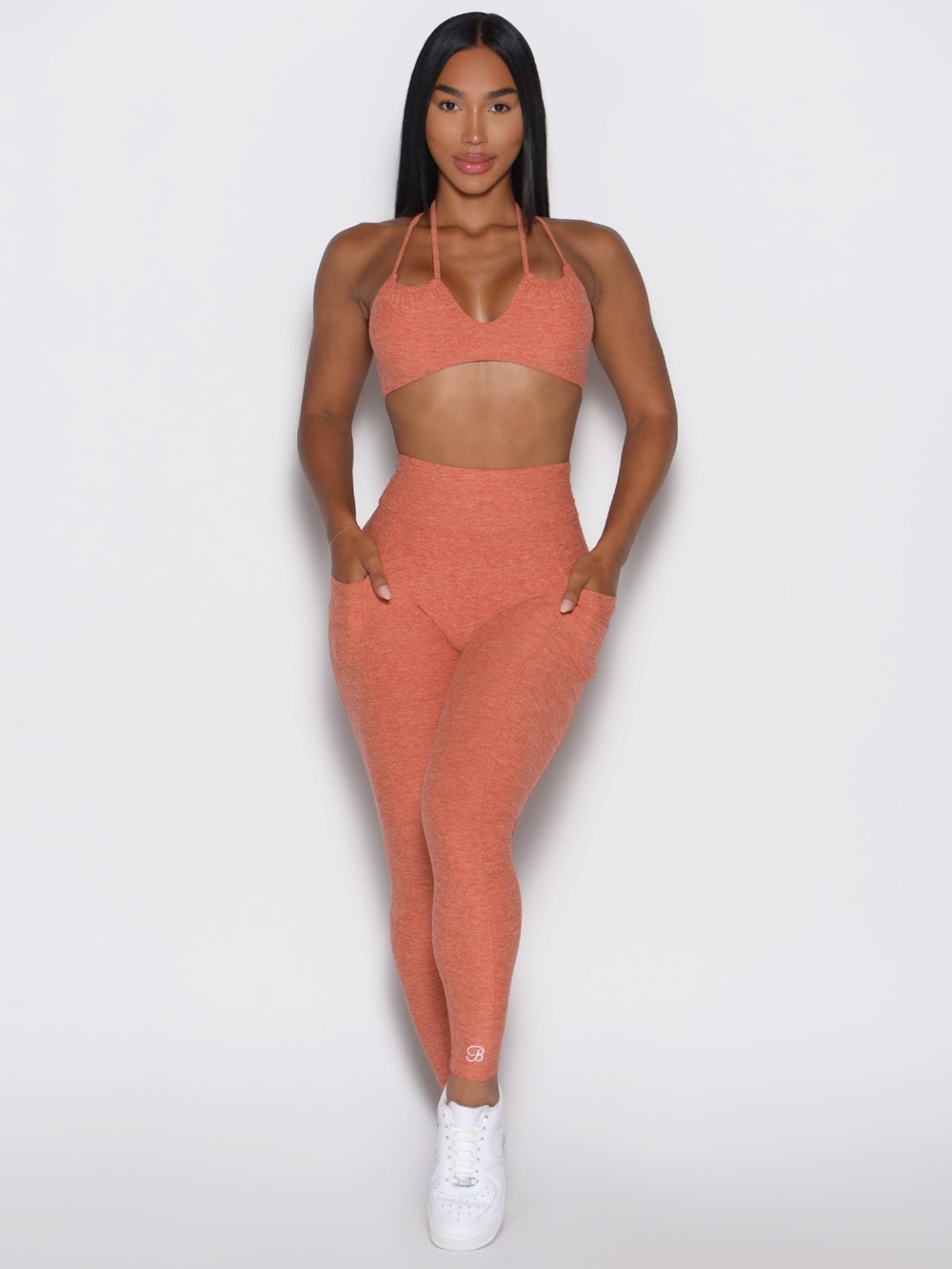 Bombshell Sportswear High-Waist Seamless Leggings in Rust